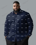 Big & Tall Graphic Long Sleeve Shirt for big men view 1