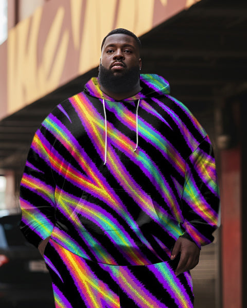 Big & Tall Gradient Striped Hoodie for big men view 2