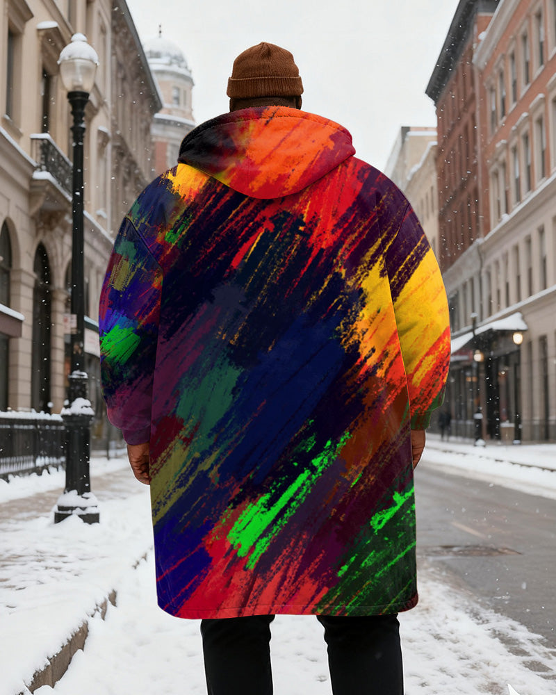 Big & Tall Graphic Graffiti Hoodie for big men view 3