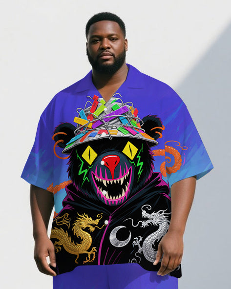 Big & Tall Gradient T-Shirt Pants Set for big men view 2