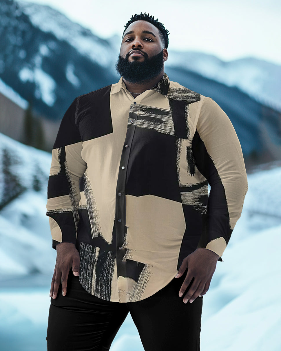 Big & Tall Streetwear Long Sleeve Shirt for big men