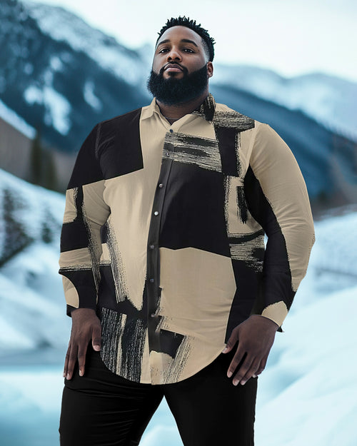Big & Tall Streetwear Long Sleeve Shirt for big men