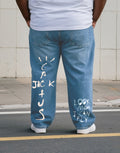 Big & Tall Denim Graphic Graffiti Jeans for big men view 1