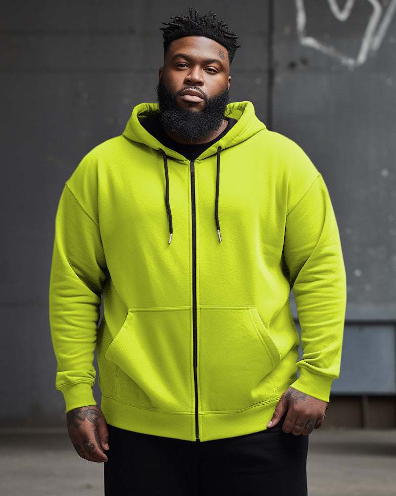 Big & Tall Solid Color Streetwear Hoodie for big men view 1