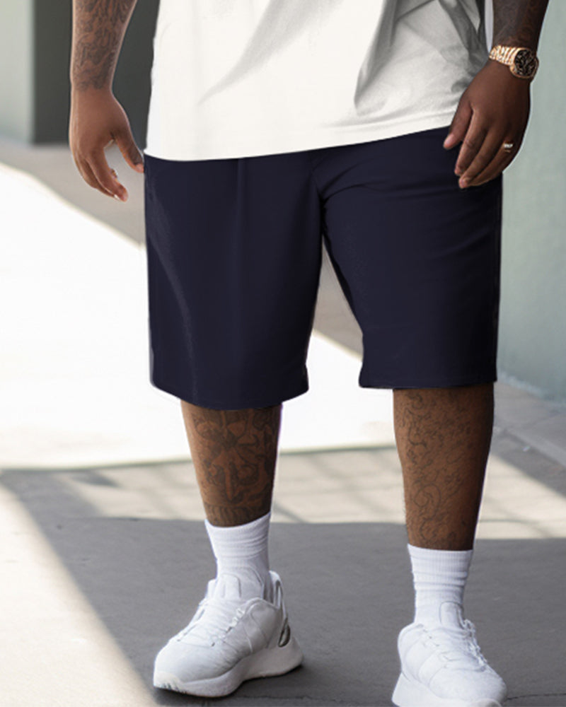Big & Tall Colorblock Graphic Two-piece Set for big men view 3