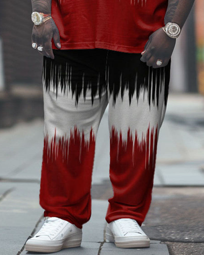 Big & Tall Streetwear T-Shirt Pants Set for big men view 3