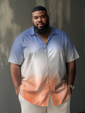 Big & Tall Gradient Shirt Pants Set for big men