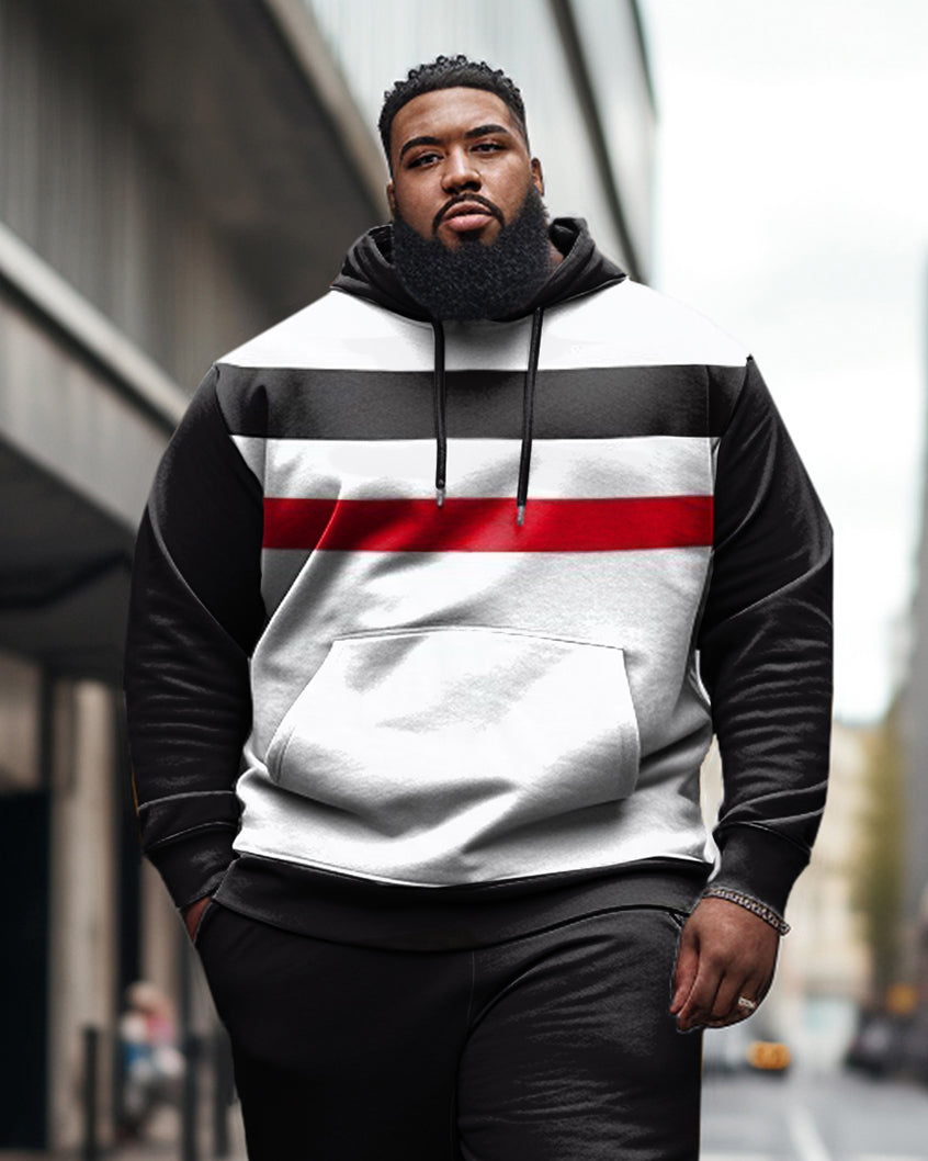 Big & Tall Colorblock Athletic Hoodie for big men view 2