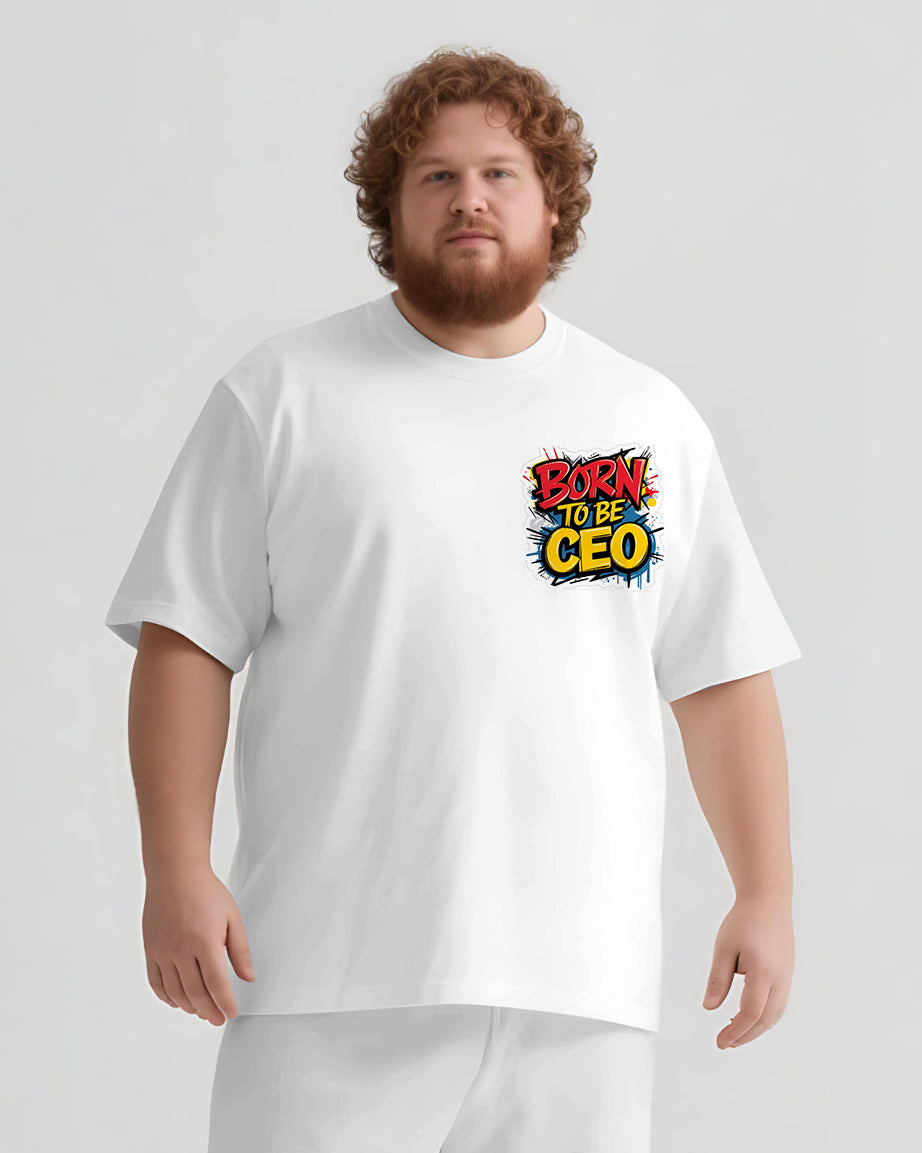 Big & Tall Streetwear T-Shirt Shorts Set for big men view 6