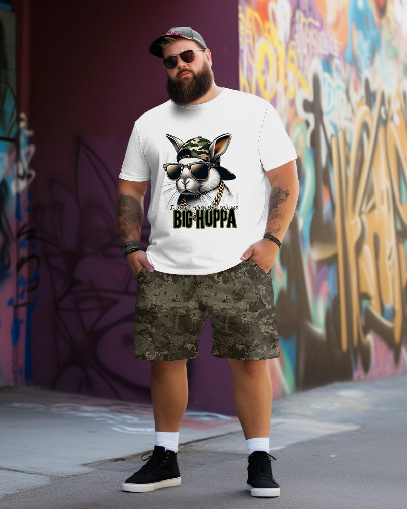 Big & Tall Graphic Camouflage Two-piece Set for big men view 1