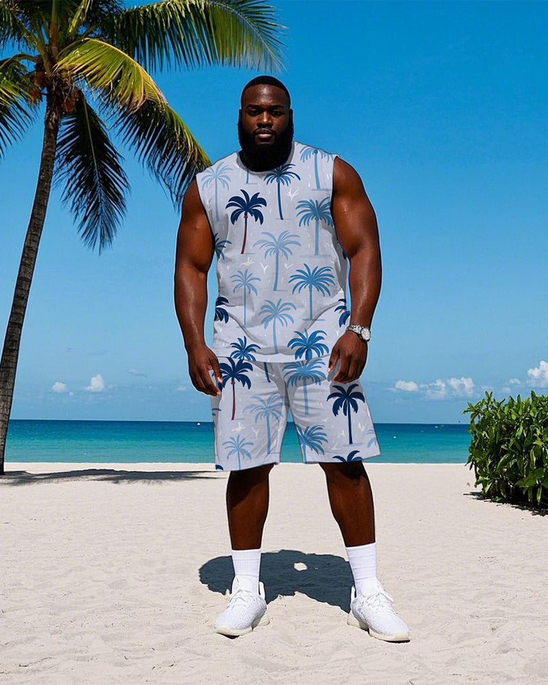 Big & Tall Hawaiian Two-piece Set for big men view 1