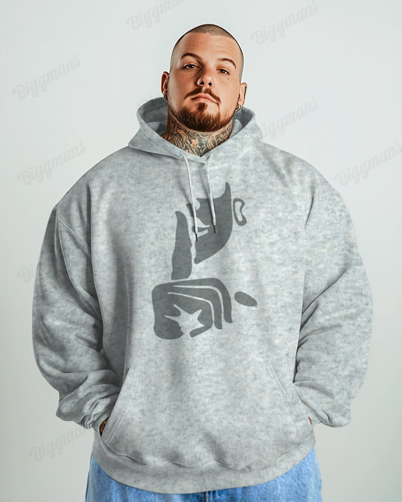 Big & Tall Geometric Hoodie for big men view 4