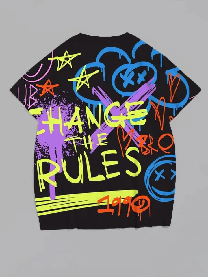 Big & Tall Graphic Graffiti T-Shirt for big men view 2