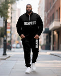 Big & Tall Solid Color Two-piece Set for big men view 1