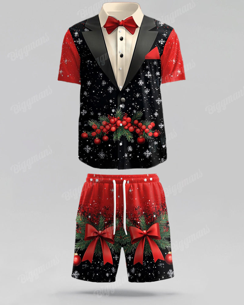 Big & Tall Streetwear T-Shirt Shorts Set for big men view 6