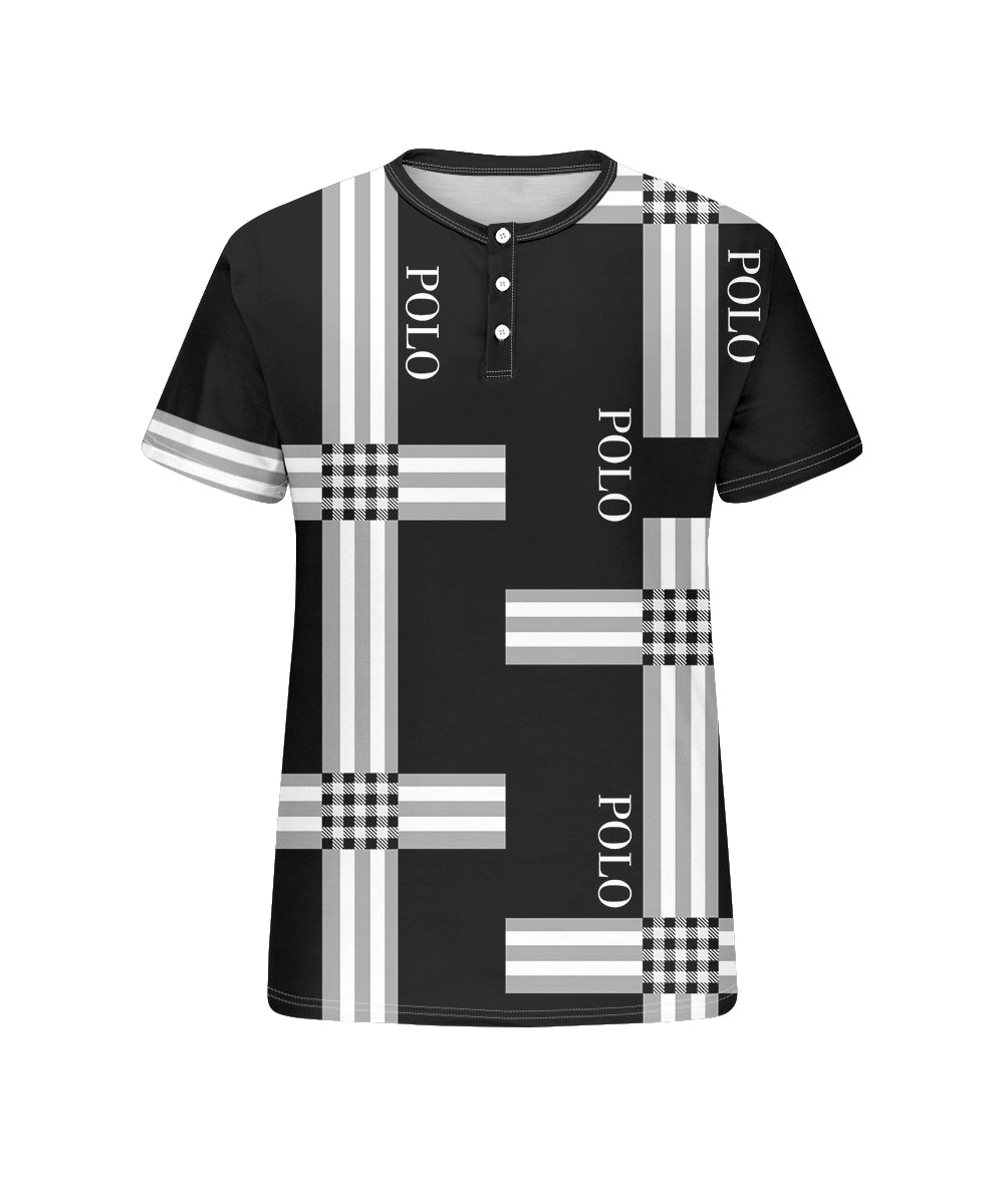 Big & Tall Black Striped Graphic T-Shirt for big men view 4