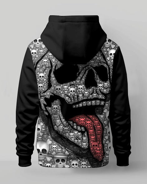 Big & Tall Colorblock Graffiti Hoodie Sweatpants Set for big men view 4