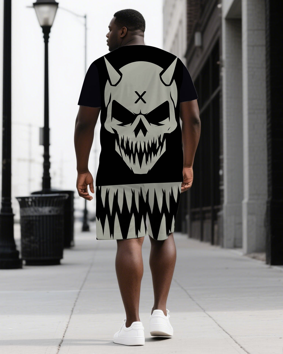 Big & Tall Graphic Skull Two-piece Set for big men view 1