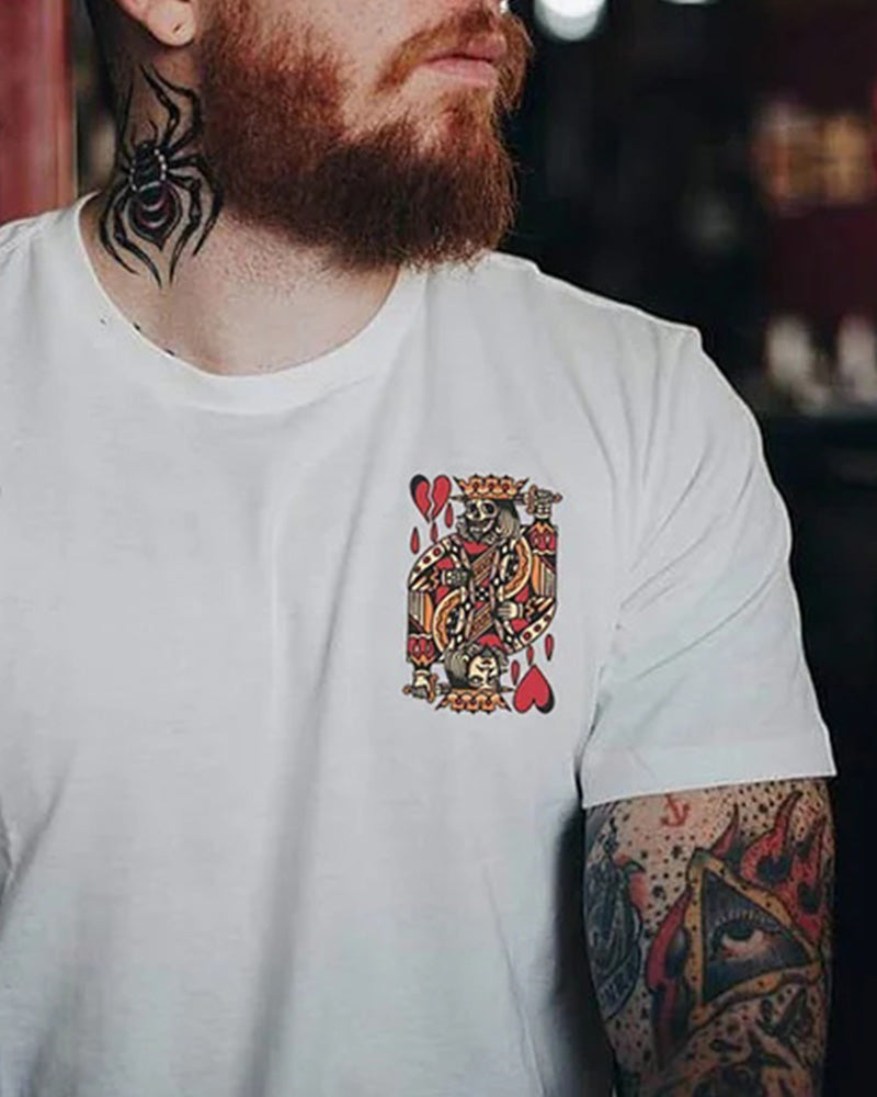 Big & Tall Graphic Streetwear Skull T-Shirt for big men view 4