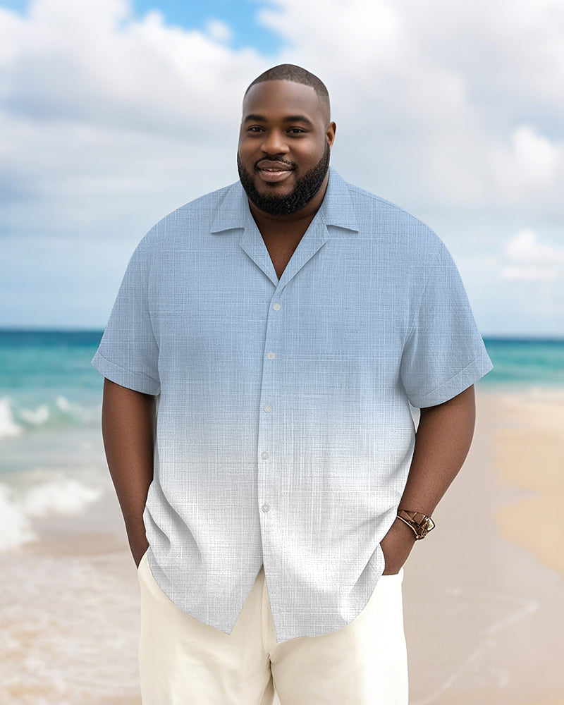 Big & Tall Hawaiian Gradient Short Sleeve Shirt for big men view 6