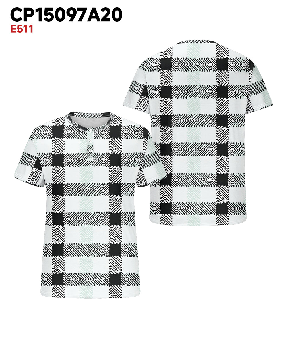 Big & Tall Black White Graphic T-Shirt for big men view 3
