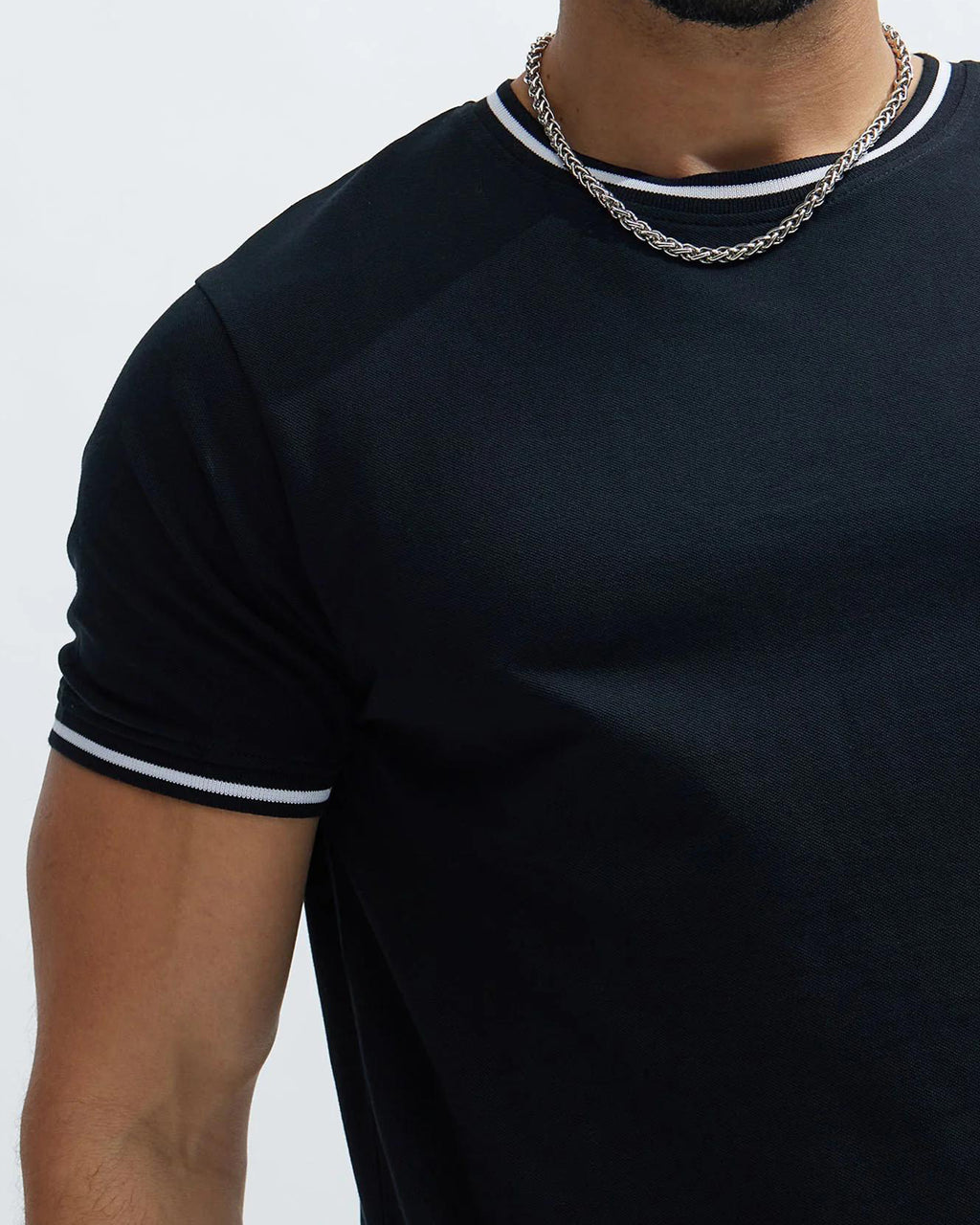 Big & Tall Black Graphic T-Shirt for big men view 3