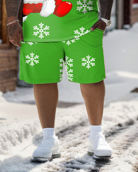 Big & Tall Graphic T-Shirt Shorts Set for big men view 5