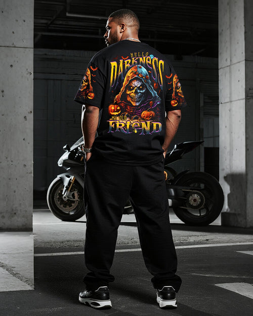 Big & Tall Graphic Graffiti T-Shirt Pants Set for big men view 1