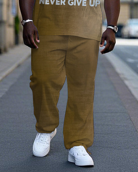 Big & Tall Graphic T-Shirt Pants Set for big men view 3