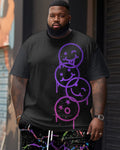 Big & Tall Graphic Smiley Two-piece Set for big men view 2