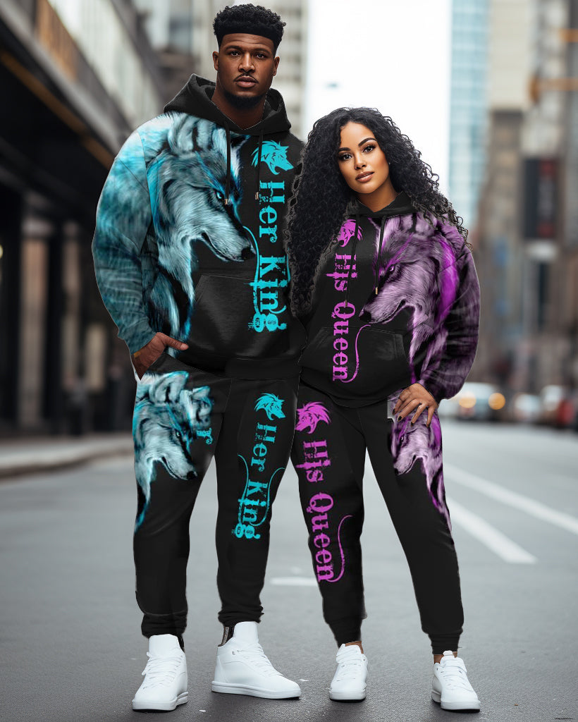 Big & Tall Graphic Streetwear Hoodie Sweatpants Set for big men view 1