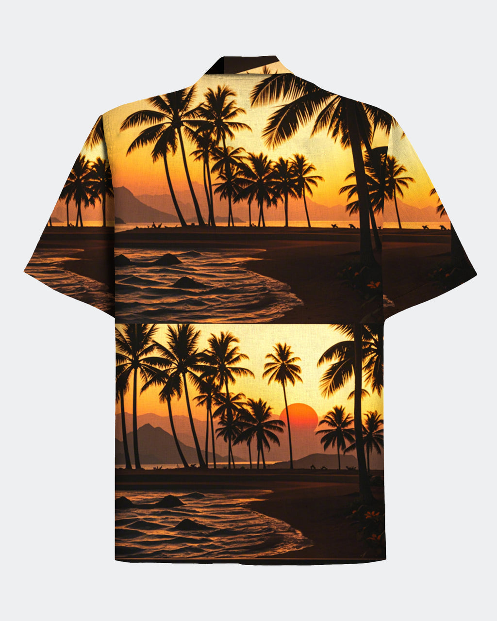 Big & Tall Hawaiian Colorblock Short Sleeve Shirt for big men view 3