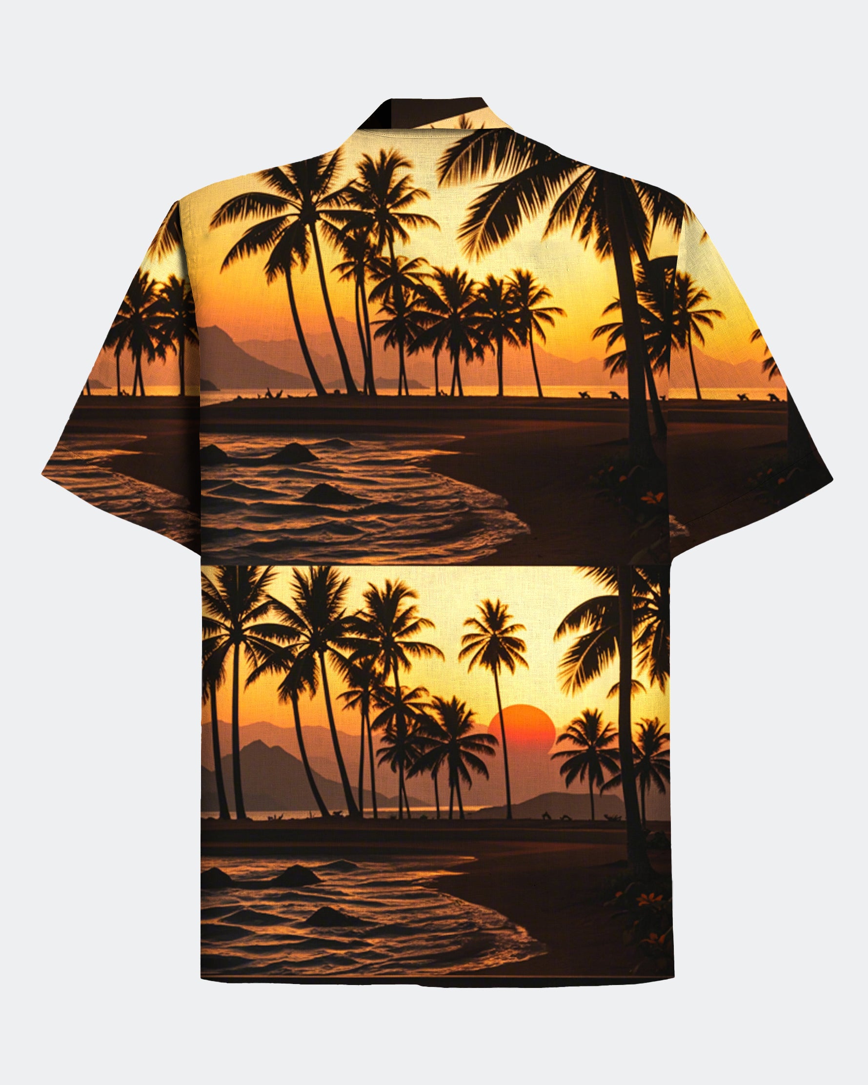 Big & Tall Hawaiian Colorblock Short Sleeve Shirt for big men view 3