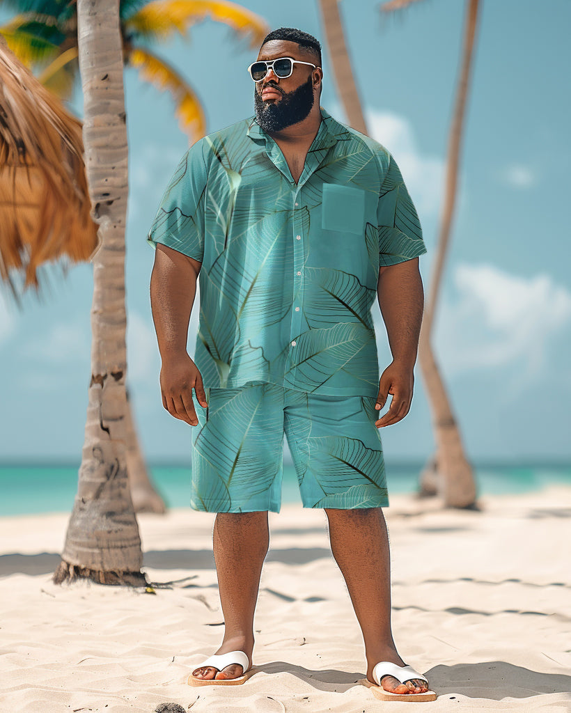 Big & Tall Hawaiian Business Casual Streetwear Jeans for big men view 1