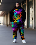 Big & Tall Smiley Hoodie Sweatpants Set for big men view 1