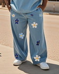 Big & Tall Denim Floral Jeans for big men
