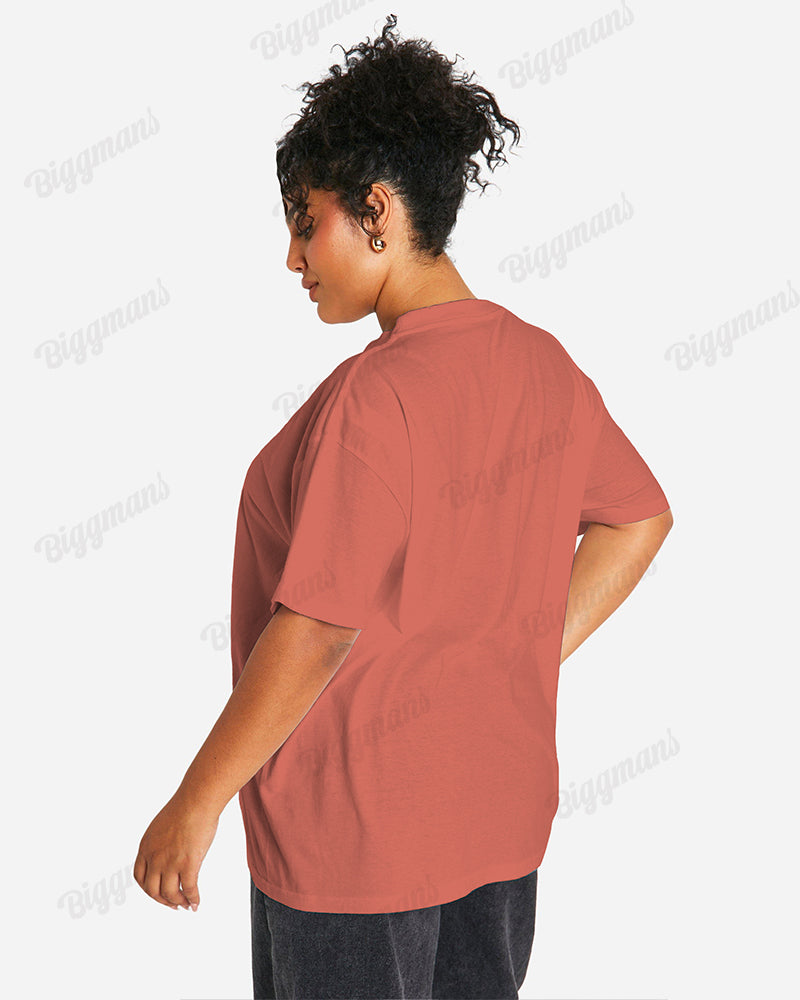 Big & Tall Solid Color Streetwear T-Shirt for big men view 2