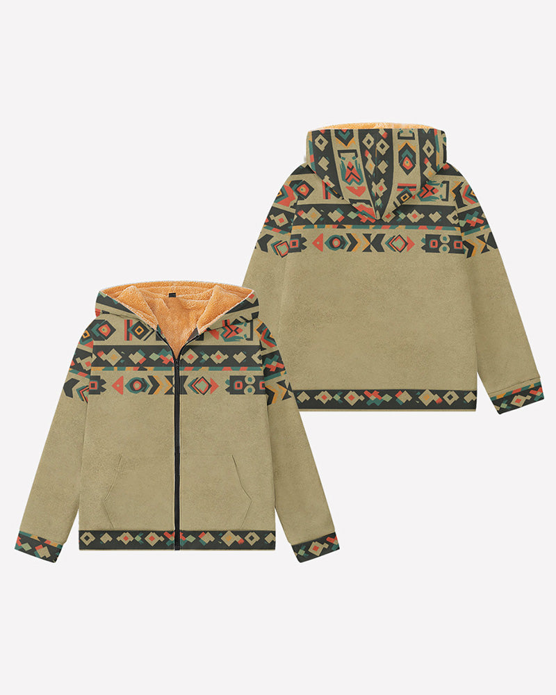 Big & Tall Western Geometric Graphic Hoodie for big men view 8