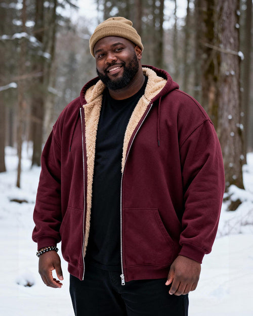 Big & Tall Solid Color Hoodie for big men view 2