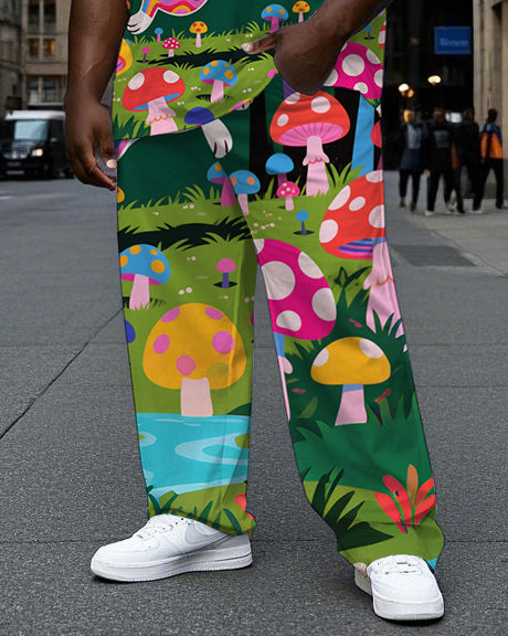 Big & Tall Streetwear T-Shirt Pants Set for big men view 3
