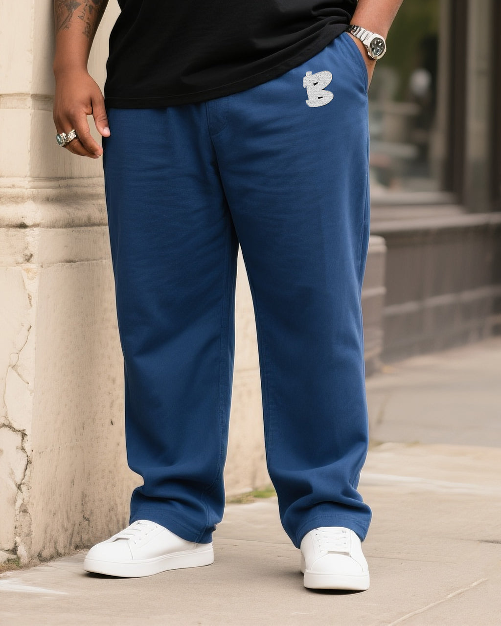 Big & Tall Streetwear T-Shirt Pants Set for big men view 3