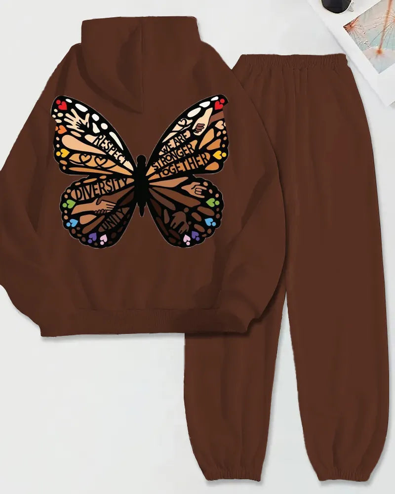 Big & Tall Graphic Hoodie Sweatpants Set for big men view 2