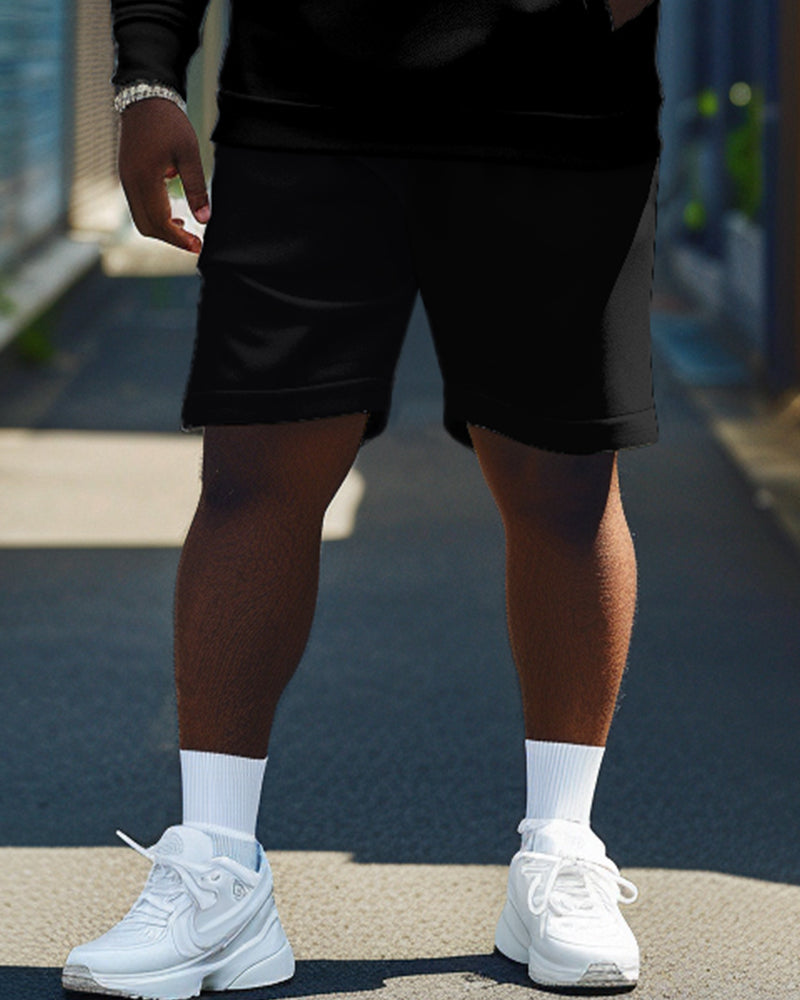 Big & Tall Graphic Patchwork Hoodie for big men view 3