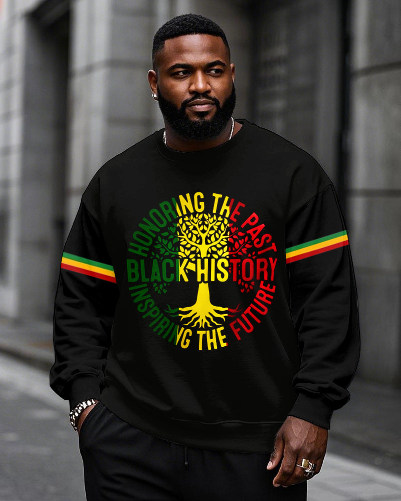 Big & Tall Black Juneteenth Graphic Men's Clothing for big men view 1