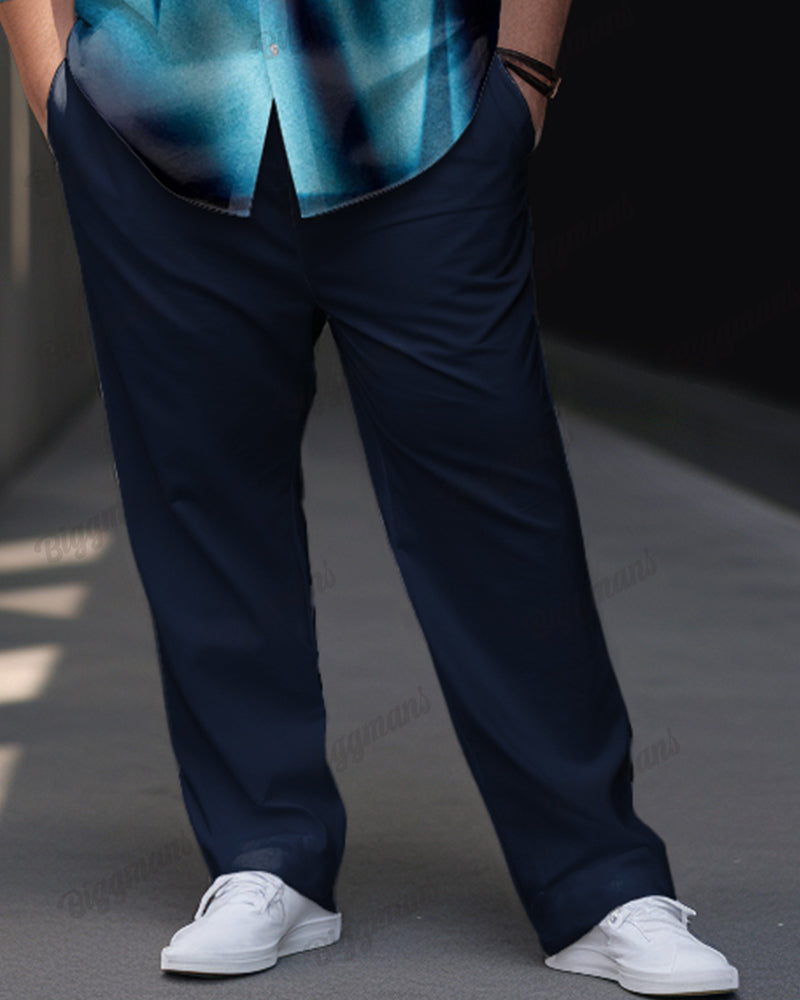 Big & Tall Gradient Graphic Two-piece Set for big men view 3