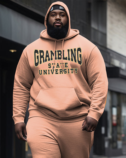 Big & Tall Graphic Hoodie Sweatpants Set for big men view 2