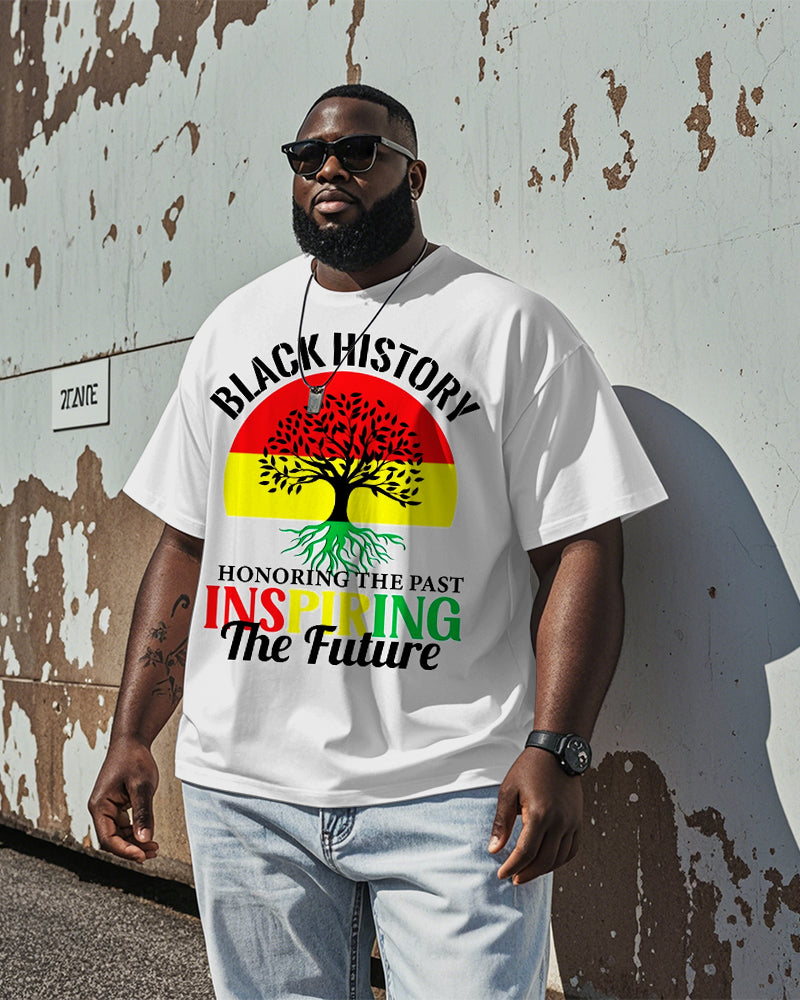 Big & Tall Black Juneteenth Graphic T-Shirt for big men view 2