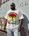 Big & Tall Black Juneteenth Graphic T-Shirt for big men view 2