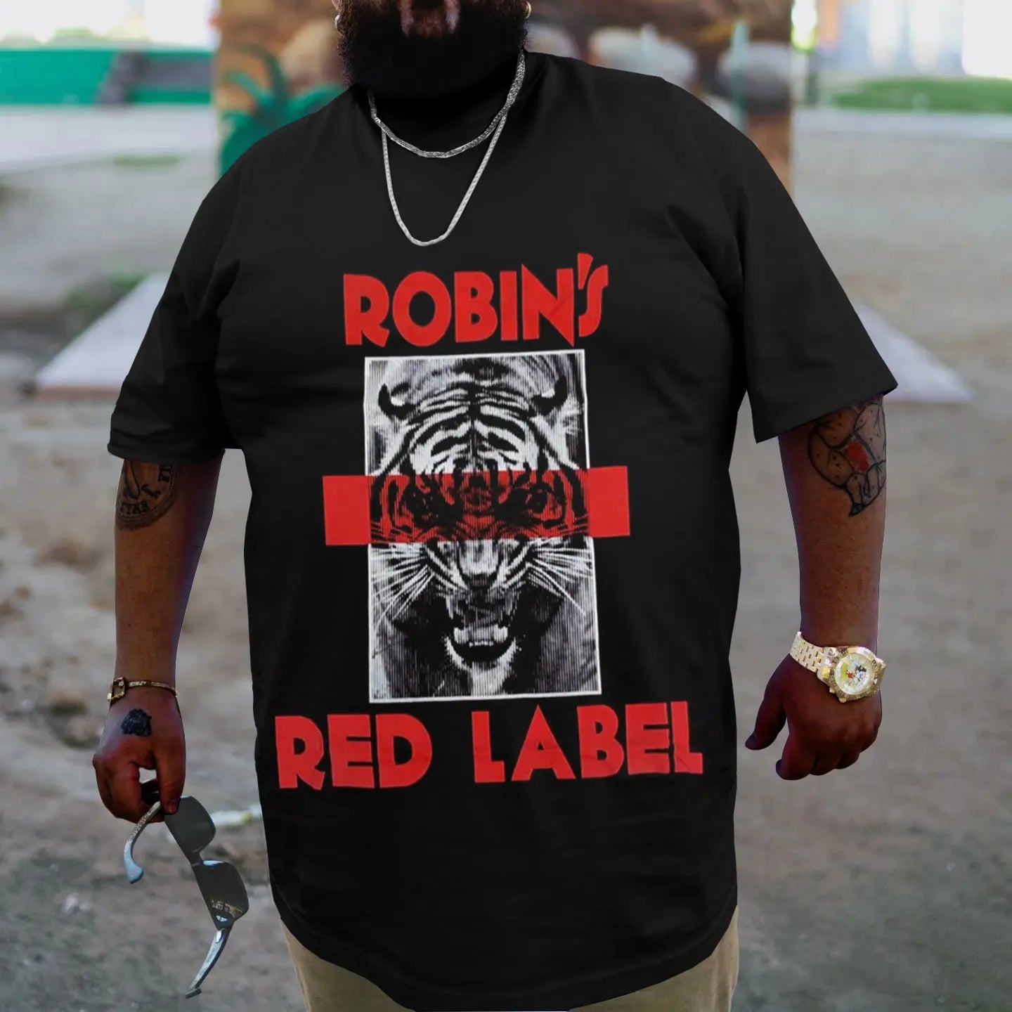 Big & Tall Red T-Shirt for big men view 1