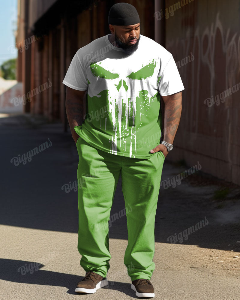 Big & Tall Graphic Graffiti T-Shirt Pants Set for big men view 4
